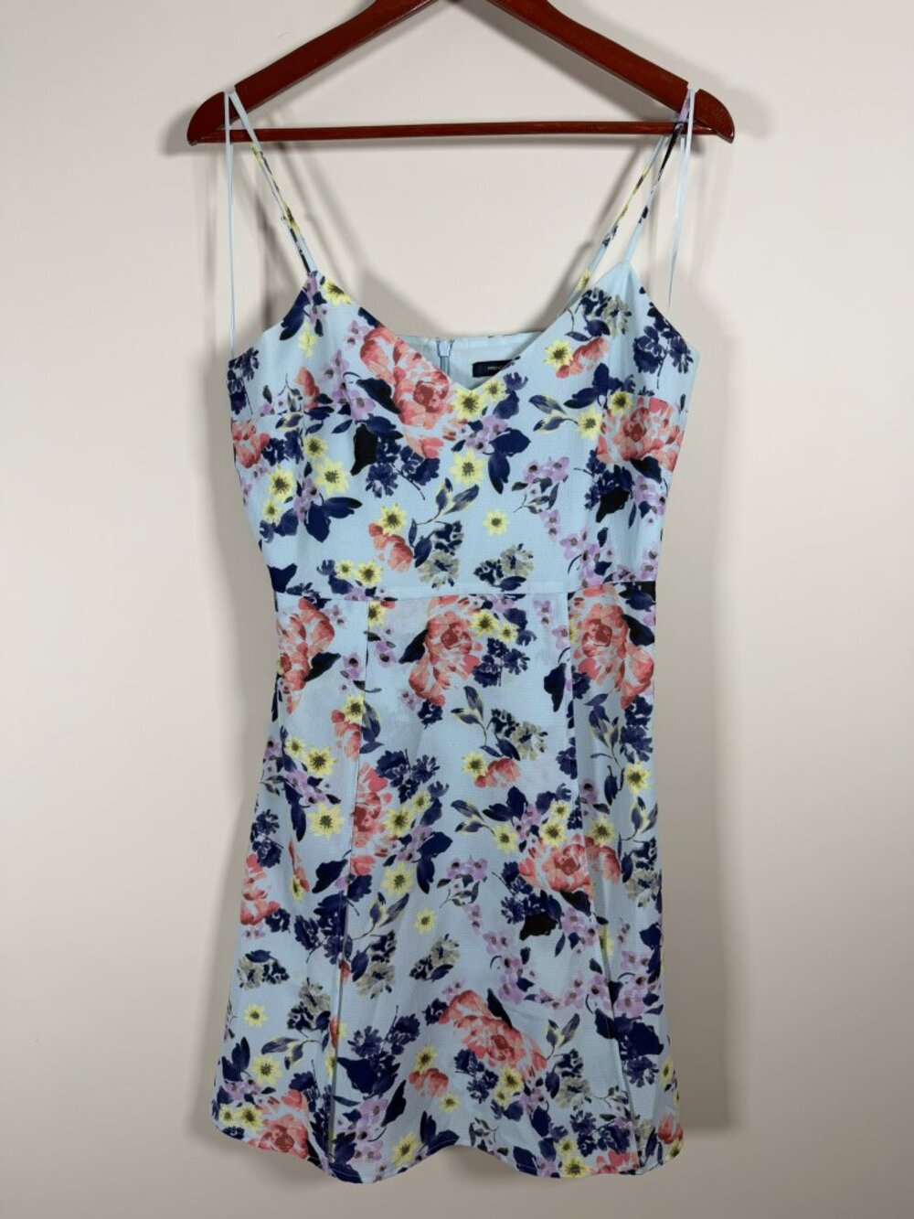 FRENCH CONNECTION VERONA FLORAL LILAC MINI DRESS - Size 8